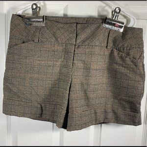 Express Design Studio Plaid Shorts Brown Size 12